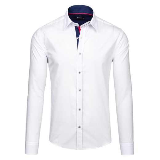 Biała koszula męska elegancka z długim rękawem Bolf 6939 Bolf  2XL Denley.pl okazja 