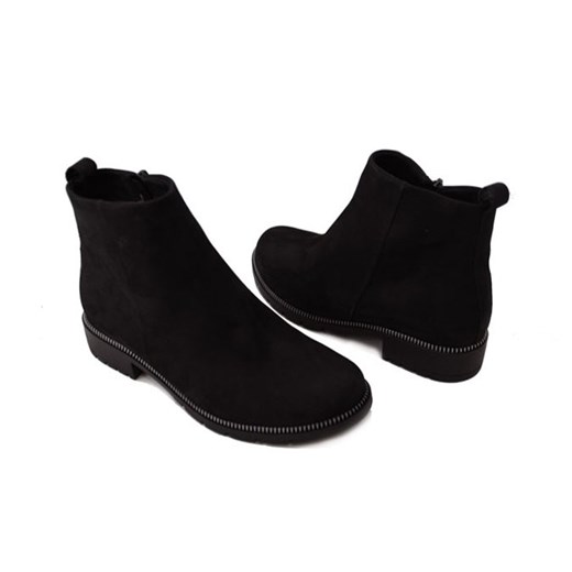 BUTY DAMSKIE BOTKI CZARNE SENSO SZTYBLETY NUBUK czarny 40 sohobuty.pl
