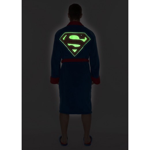 Szlafrok Superman - fluorescencyjne logo czarny Dc Comics  SuperHeroes.com.pl