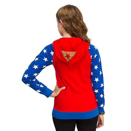 Bluza Wonder Woman z kapturem Dc Comics czerwony S SuperHeroes.com.pl