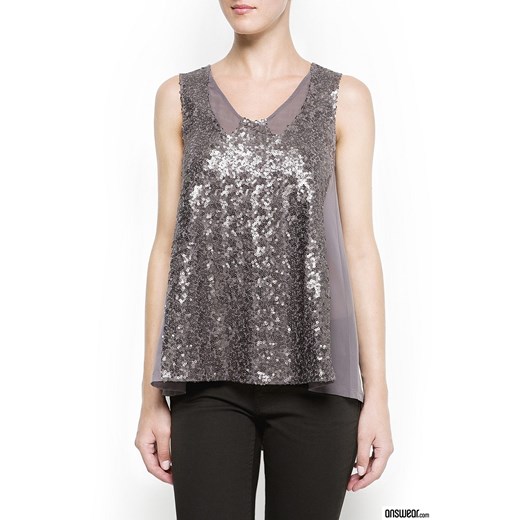 Koszulka - Mango - 116015 answear-com z dekoltem