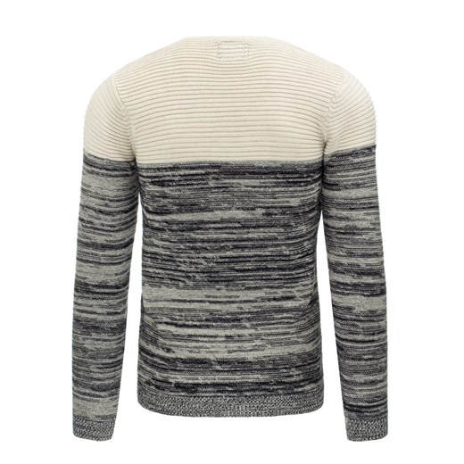 Sweter męski szaro-beżowy (wx0823)   L DSTREET