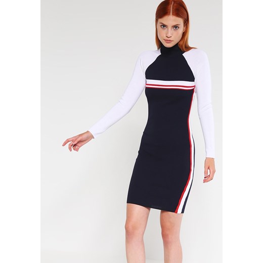 Pinko LORRAINE Sukienka dzianinowa blu/rosso/bianco