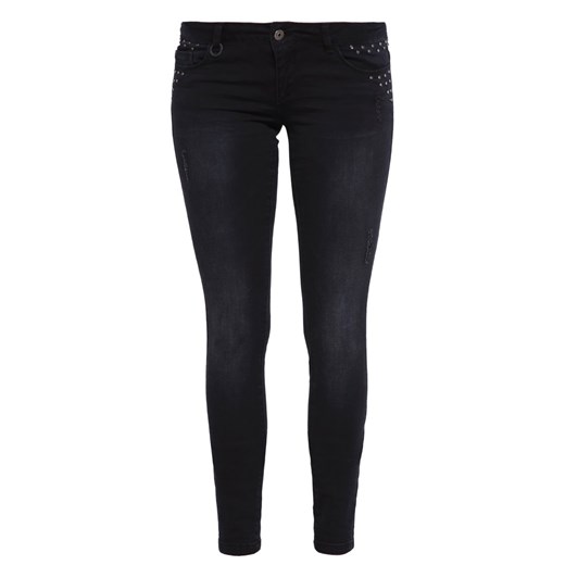 ONLY ONLCORAL  Jeans Skinny Fit dark grey denim Only czarny 27xL34 Zalando