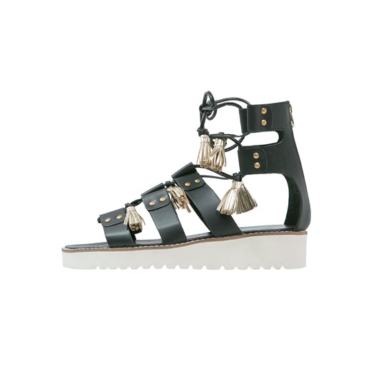 Melvin & Hamilton CELIA 20 Sandały na platformie black/gold/white
