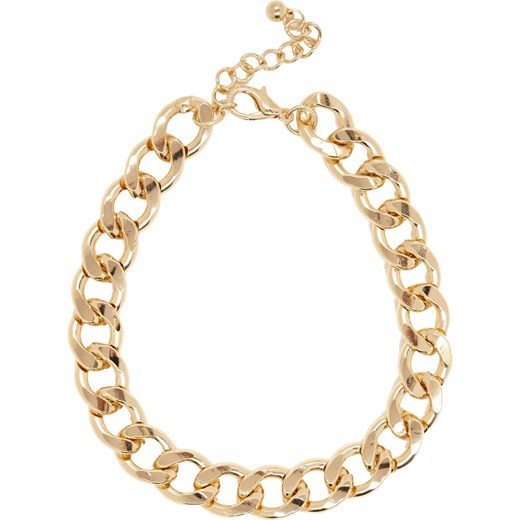 Gold tone chunky curb chain necklace