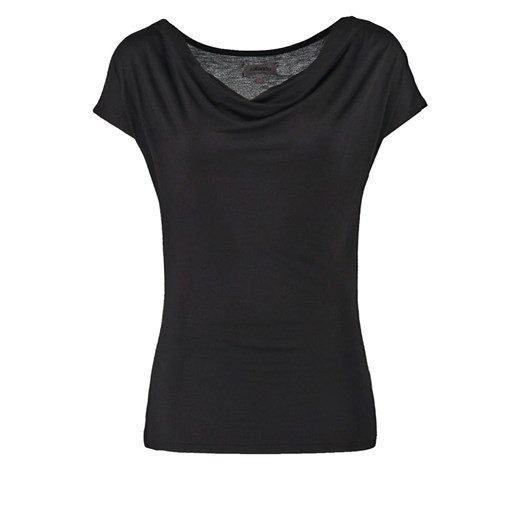 Zalando Essentials WATERFALL NECKLINE Tshirt z nadrukiem black