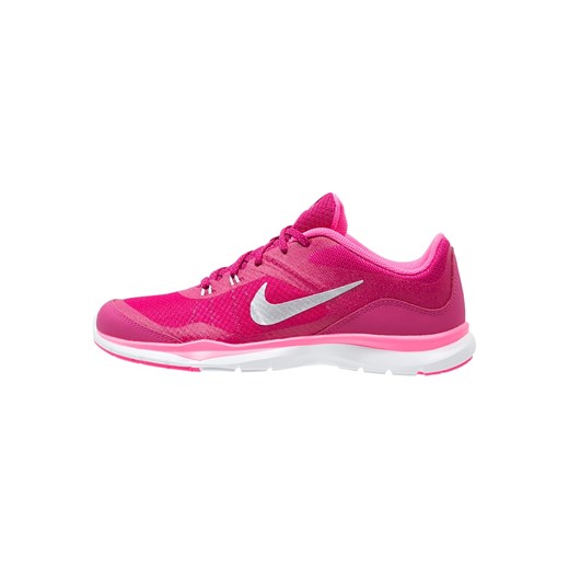Nike Performance FLEX TRAINER 5 Obuwie treningowe spirit fuchsia/metallic silver/pink pow/vivid pink