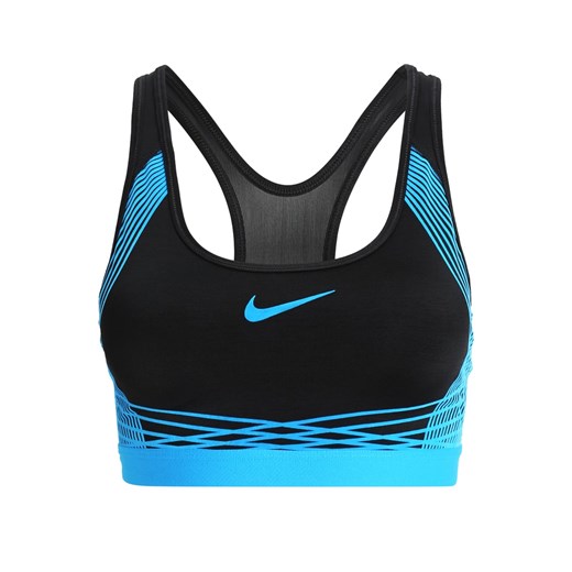 Nike Performance PRO HYPER  Biustonosz sportowy black/photo blue