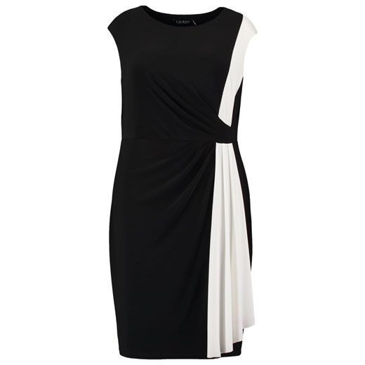 Lauren Ralph Lauren Woman Sukienka z dżerseju black/lauren white