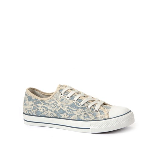 Blue Contrast Lace Trainers