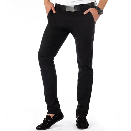 Spodnie męskie chinos czarne (ux0743)   s38 DSTREET