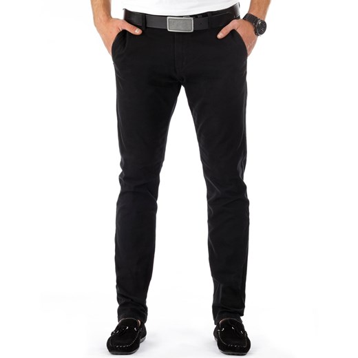 Spodnie męskie chinos czarne (ux0743)   s31 DSTREET