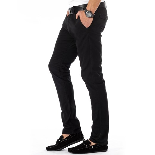 Spodnie męskie chinos czarne (ux0743)   S30 DSTREET