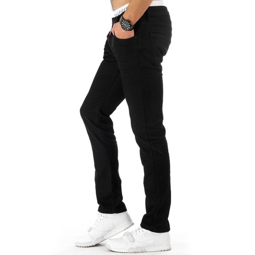 Spodnie jeansowe męskie czarne (ux0746)  Jeans S33 DSTREET