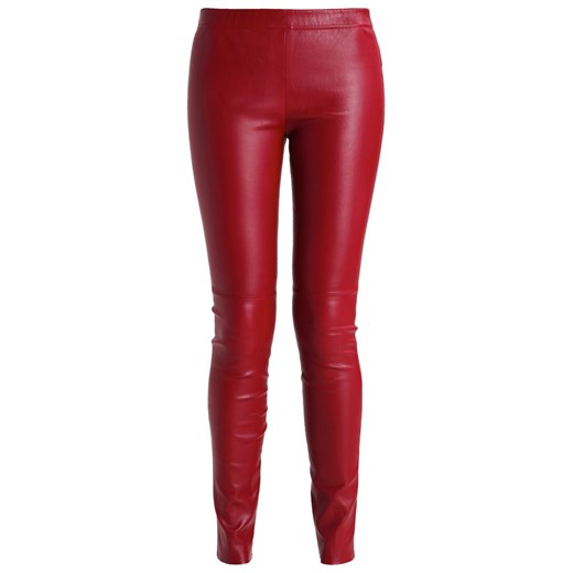 Plein Sud Spodnie skórzane royal red