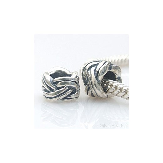 D017 Warkocz charms koralik beads srebro 925
