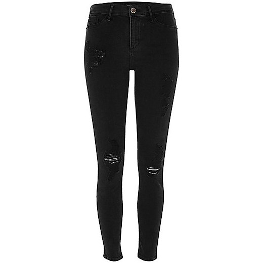 Black washed Molly ripped jeggings 