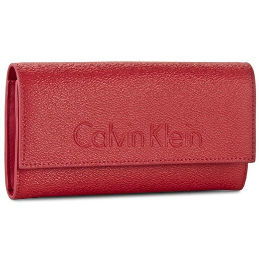 Duży Portfel Damski CALVIN KLEIN JEANS - Melissa Large Trifold K60K601181 Red Stripe 605  Calvin Klein  eobuwie.pl