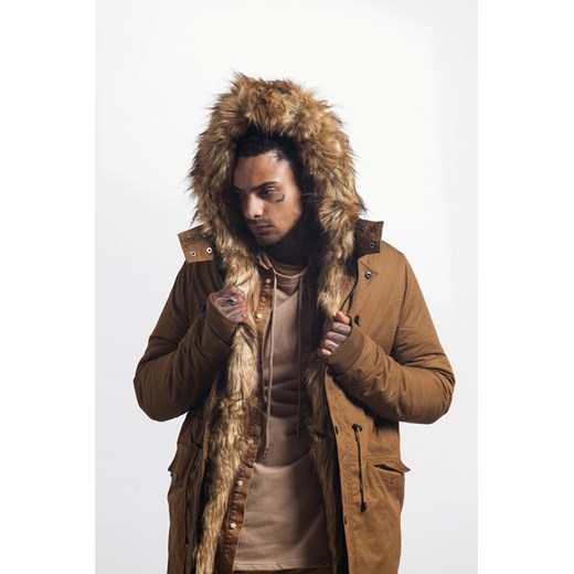 Kurtka Parka Fur Camel brazowy Sixth June XL WOODMINT