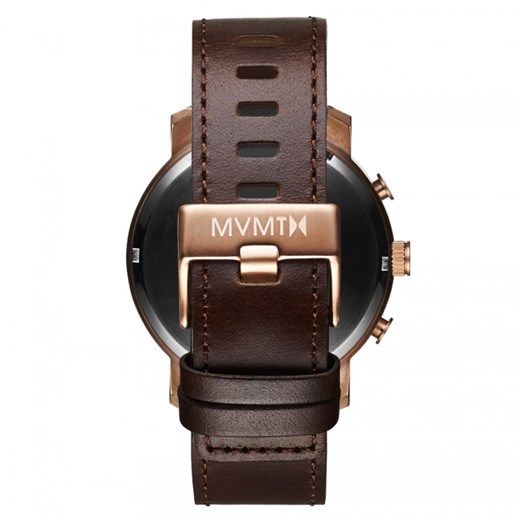 CHRONO ROSE GOLD/BROWN LEATHER czarny Mvmt Watches  theClassy.pl