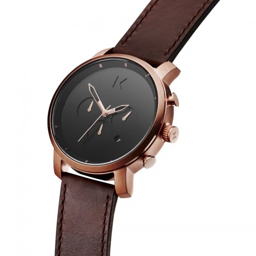 CHRONO ROSE GOLD/BROWN LEATHER szary Mvmt Watches  theClassy.pl