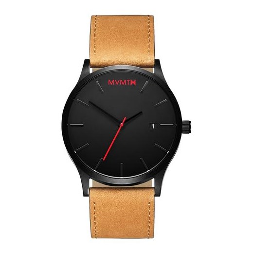 CLASSIC BLACK/TAN LEATHER zolty Mvmt Watches theClassy.pl