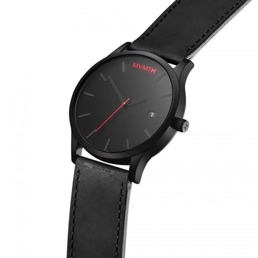 CLASSIC BLACK/BLACK LEATHER czarny Mvmt Watches theClassy.pl