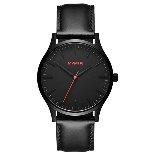 THE 40 - BLACK/BLACK LEATHER czarny Mvmt Watches  theClassy.pl