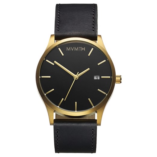 CLASSIC BLACK/GOLD LEATHER szary Mvmt Watches  theClassy.pl