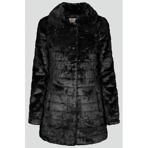 Płaszcz z ekologicznego futra czarny Orsay 42 orsay.com