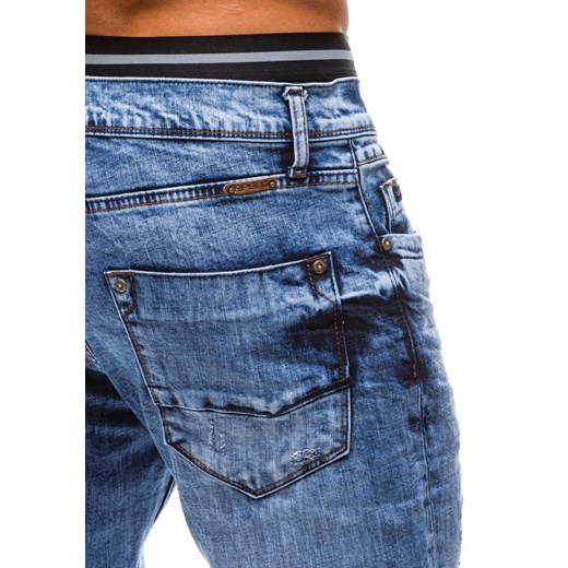 Niebieskie spodnie jeansowe męskie Denley 4385 (8203)