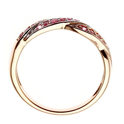 ZOYA, Srebrny pierścionek z rubinami bialy Braccatta 18 