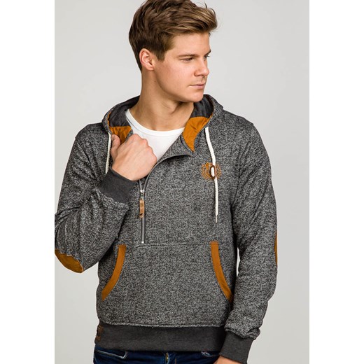 Antracytowa bluza męska z kapturem Denley 3516 Crws Dnm 2XL Denley.pl