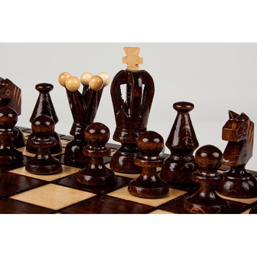 Klasyczna gra planszowa - szachy drewniane 35 cm x 35 cm
