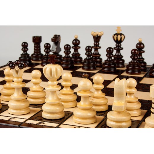 Klasyczna gra planszowa - szachy drewniane 42 cm x 42 cm