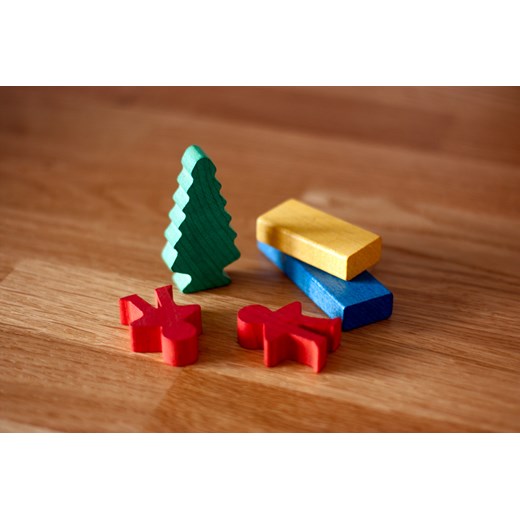 Tradycyjna zabawka ludowa - folk klocki kolorowe | 50 elementów