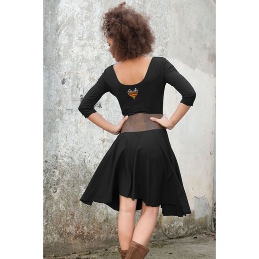 Sukienka SWING czarna czarny Kokoworld One Size