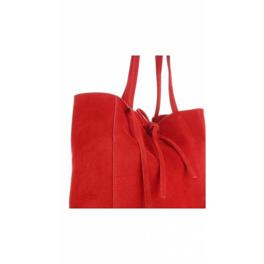 Modne Torebki Skórzane typu ShopperBag z Etui Zamsz Naturalny Wysokiej Jakości Czerwona (kolory)