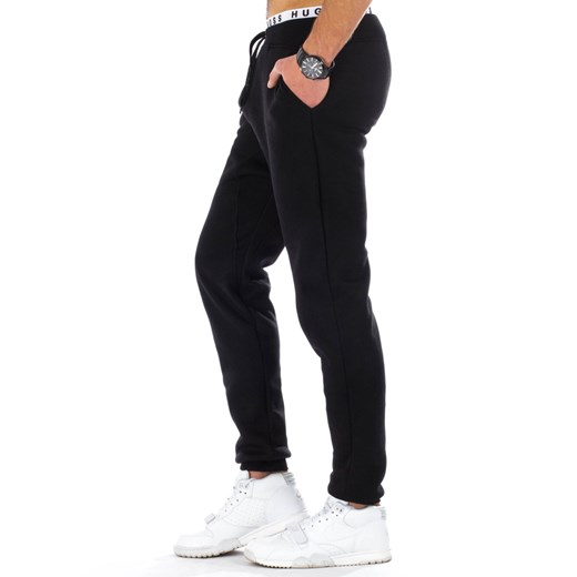 Spodnie męskie dresowe baggy czarne (ux0760)   XXL DSTREET
