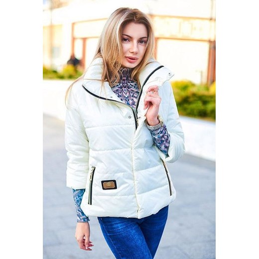 Kurtka z krótki rękaw 3/4 biała 7075 VIV Multibrand M FashionGO