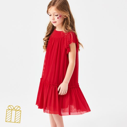 Reserved - Sukienka z falbankami - Czerwony