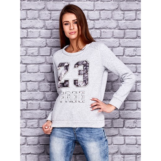 Szara bluza z numerem "23" Justlou szary L promocja JustLou.pl 
