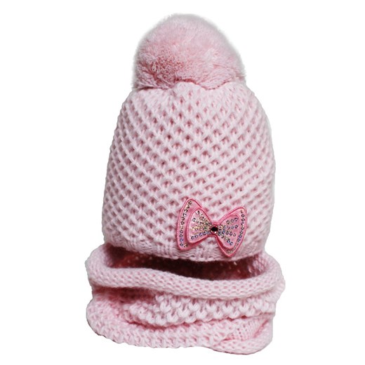Zimowa czapka dziecięca z kominkiem, rozmiar 1 – 3 lat szary Proman  