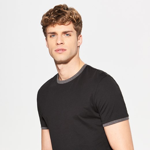 Reserved - T-shirt basic - Czarny - męska Reserved czarny M 