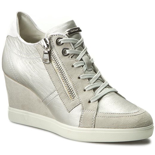Sneakersy GEOX - D Eleni A D6267A 0BV21 C2228 Platinum/Ivory bezowy Geox 41 eobuwie.pl