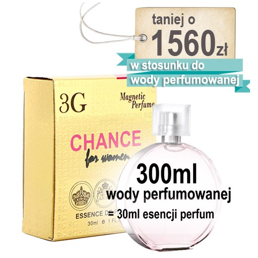 Esencja Perfum odp. Chance Chanel Tendre /30ml zolty 3G Magnetic Perfume  esencjaperfum.pl