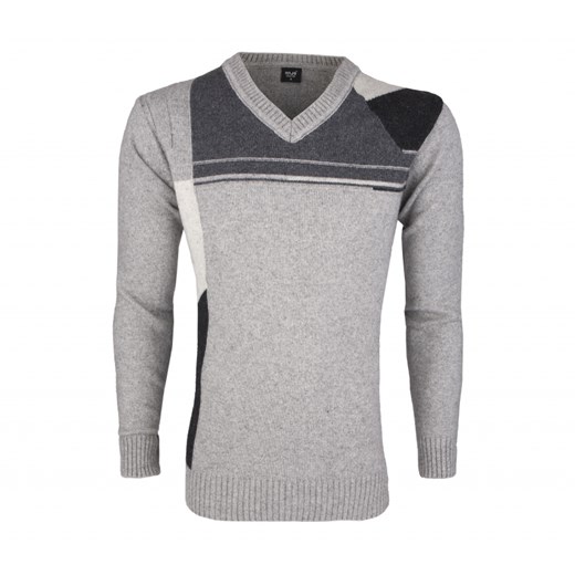 SWETER MĘSKI SZETLAND SZARY W SEREK!ROZ.M SW27 szary Hajo M Modameskado6xl