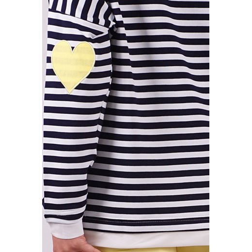 Marynarska bluza oversize z serduszkiem szary M MOOSHI