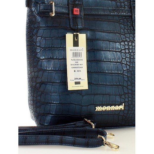 MONNARI Drapieżna torba shopper bag granatowy  Monnari One Size merg.pl